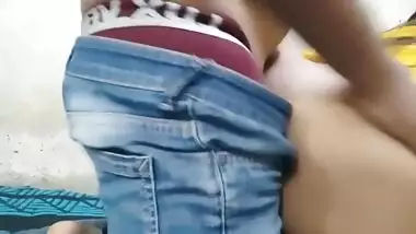 XXX partner unzips denim pants to fuck the beautiful Desi girl