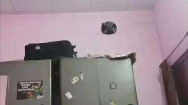 Sister changing dress caught on camera by brother