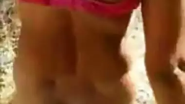 Desi wife Reeta nude walking in outdoor and hubby recording