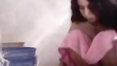 Today Exclusive- Bihari Bhabhi Record Her Bathing Video For Lover Part 4