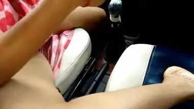 Indian Horny Milf Loves to Fuck the Gear Shift of Her Car Outdoor Forest