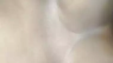 Pervert hubby making video of boobs of his wife