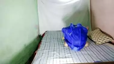 Indian Bhabhi, Indian Aunty And Desi Bhabhi - Anita Singh In Blue Desi Dress Fingering Pussy Masturbation