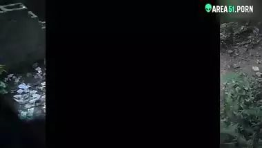 Mature aunty caught fucking with local guy outdoor In jungle, desi xxx mms