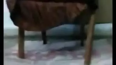 Homemade sex video of Indian woman in hijab playing with long dildo then pees