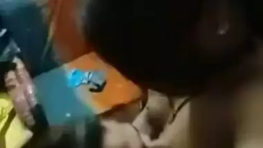 Man asked Desi woman to suck XXX nipples while she is holding the camera