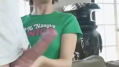 Chinese Paki lady Nadia Nyce is surprised by humongous Western dick Size 