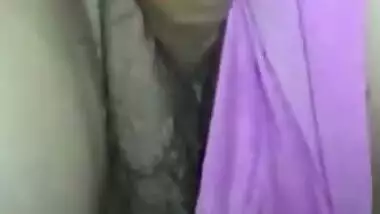 Hubby fingering his wife pussy