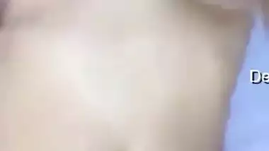 XXX model of Indian origin teases men gently massaging boobs