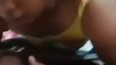 Village lady gives a desi blowjob to her lover