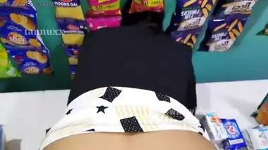 Visit to grocery shop ends for lucky Desi guy with hot XXX chudai