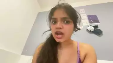 Sexy babe teases her viewers on an adult webcam in NRI porn