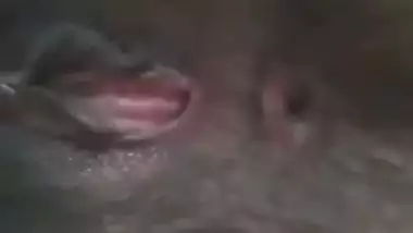 Indian nude girl shows her hairy wet pussy