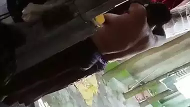 Son captures mom bathing in open backyard viral MMS