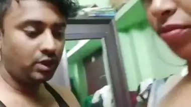 Big boobs new wife romance and boob feeding viral MMS