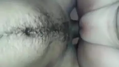 Indian boy drills shaved XXX cunt of wife and takes it out for cumming