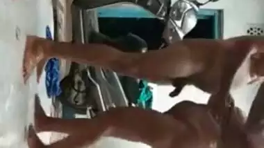 Sexy Indian sluts receive daily portion of water in voyeur porn video