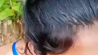 Cute girl outdoor blowjob and sex with boyfriend