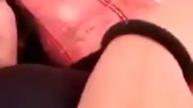 Hot to trot Desi wench shows XXX fruits and sticks sexy tongue out