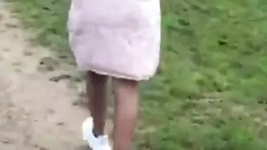 Kaira Nisha does a boobflash beside the highway