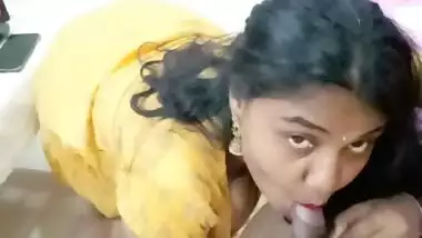 Busty Tamil Milf wife eating cum