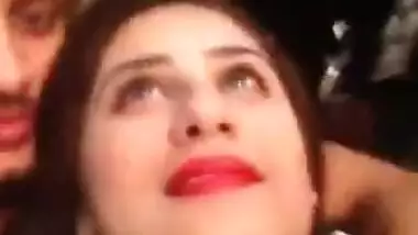 Sexy blue film of a horny young couple having fun in a hotel room