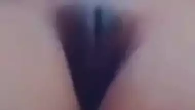 Desi girl entertains herself behind close door and online fans as well