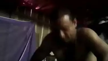 Horny aunty moans on camera during XXX humping by her son in the dark