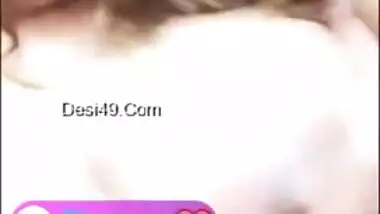 Sex video of Desi mom with flabby boobies who fingers her own cunt