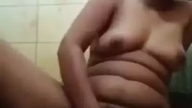 Camera is set on floor to capture Desi babe who enjoys XXX fingering