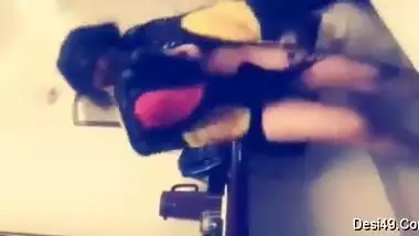 Naughty guy records on cam naked Desi girlfriend with sweet XXX boobs