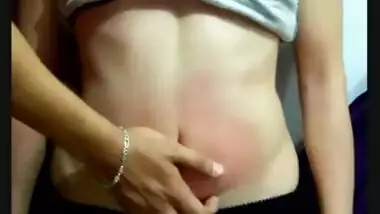 The first video of Paula at 18 years old Belly punch & navel part 1